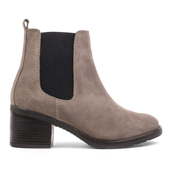 ANNIE CHELSEA Taupe Suede