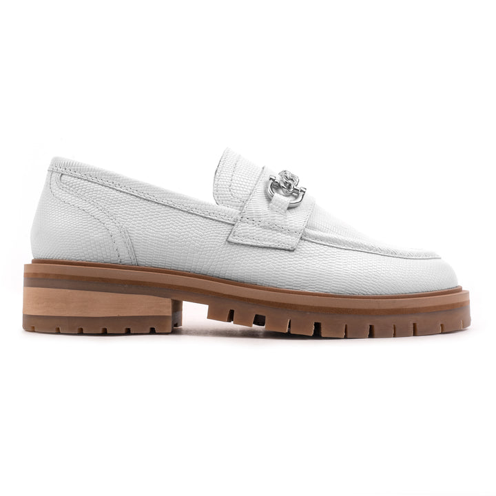 FAYE LOAFER Bright White Leather
