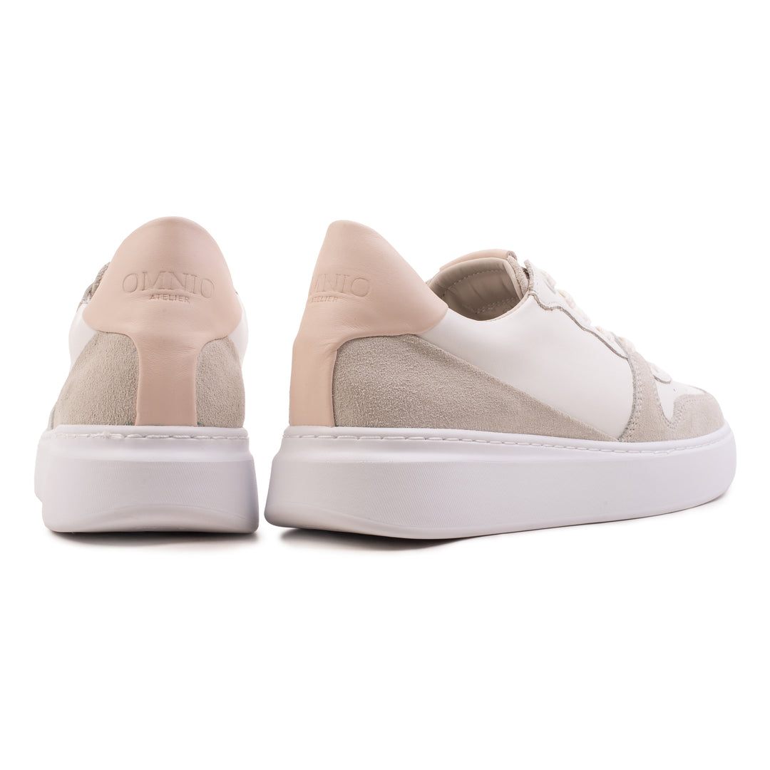 LUCY CLASSIC White/Beige Leather