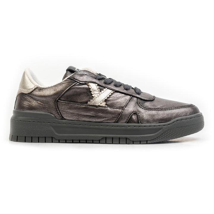 VIOLETTA SNEAKER Pewter Metalic Leather