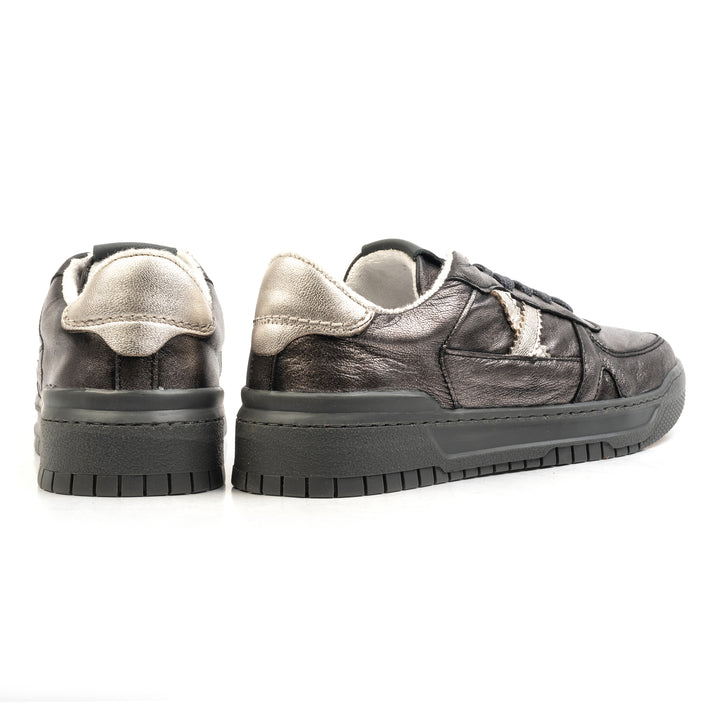 VIOLETTA SNEAKER Pewter Metalic Leather