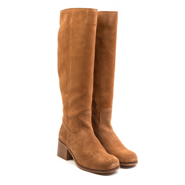 FREY HIGH BOOT Cognac Suede