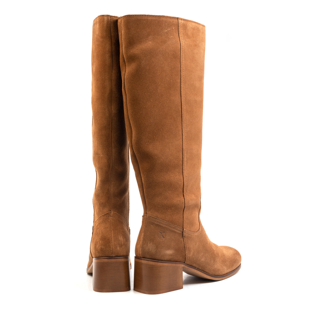 FREY HIGH BOOT Cognac Suede