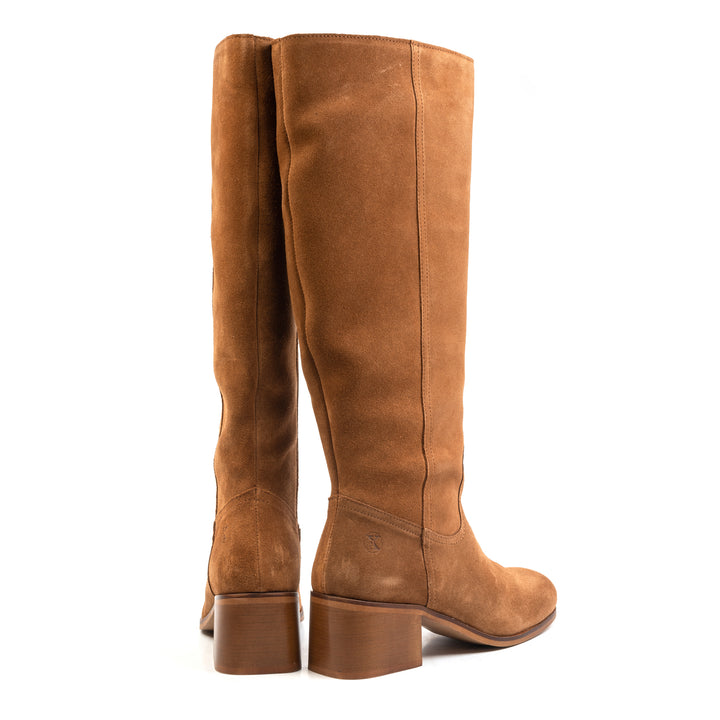 FREY HIGH BOOT Cognac Suede