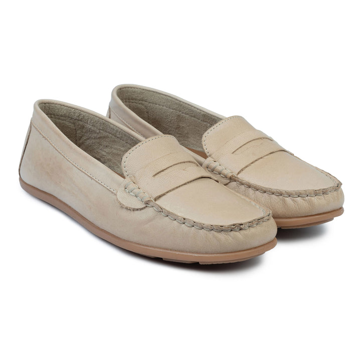 JESSA LOAFER Cream Leather