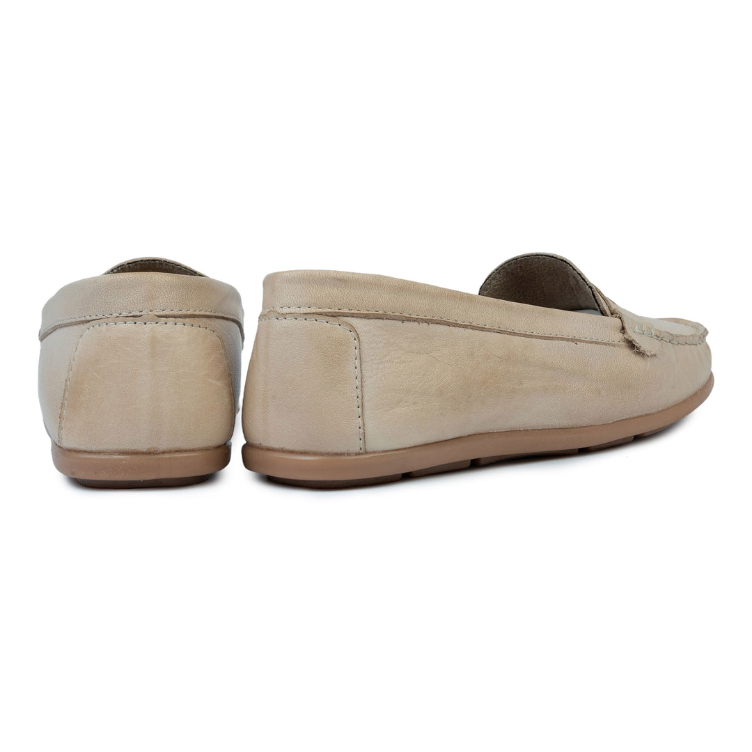 JESSA LOAFER Cream Leather