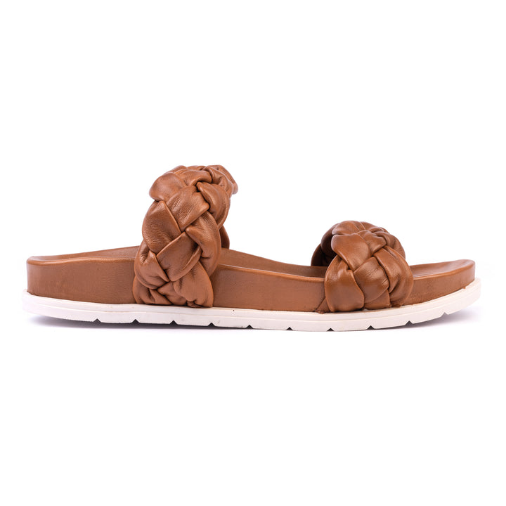 JENI SLIPPER Tan Leather