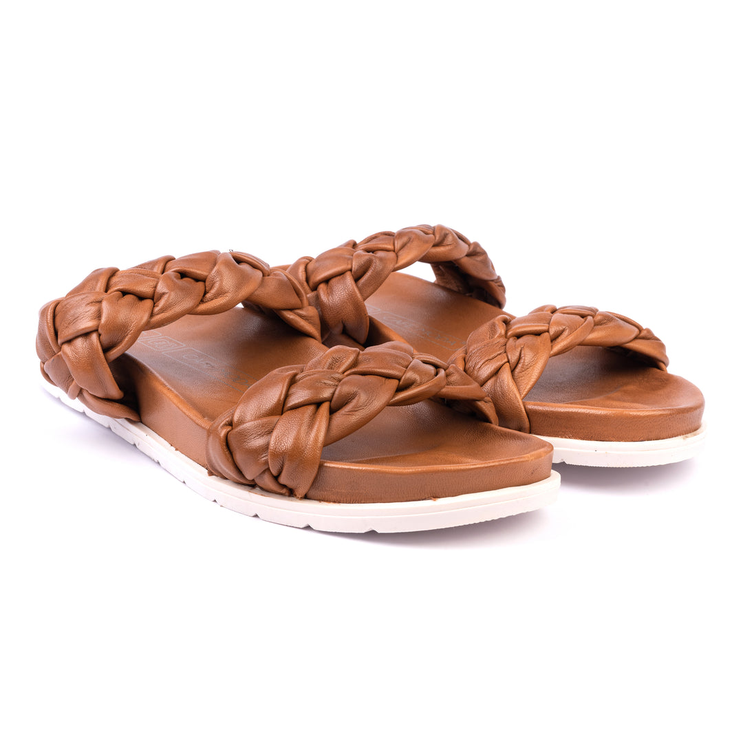 JENI SLIPPER Tan Leather