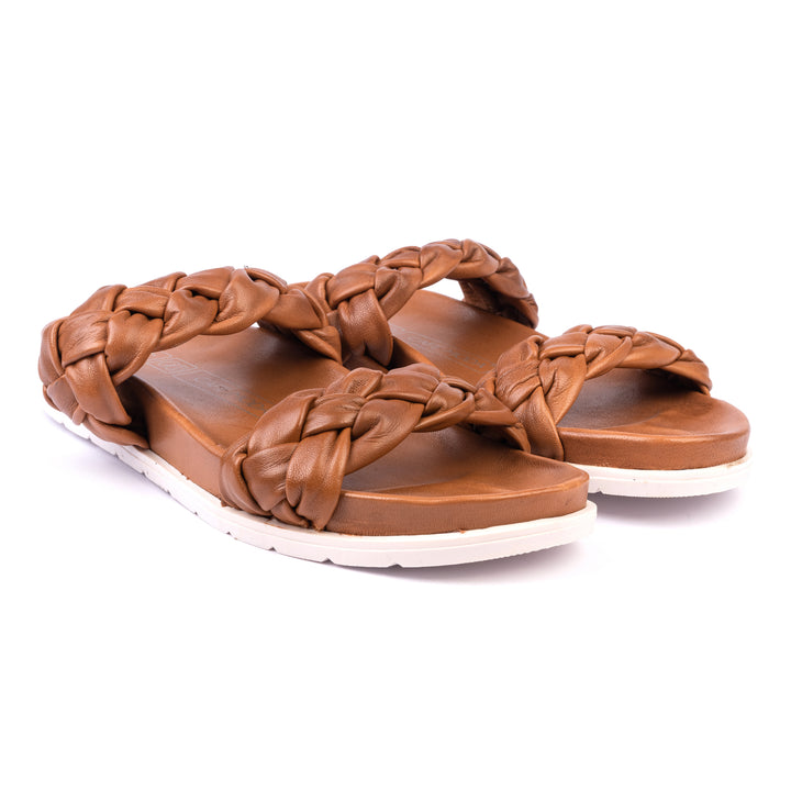 JENI SLIPPER Tan Leather