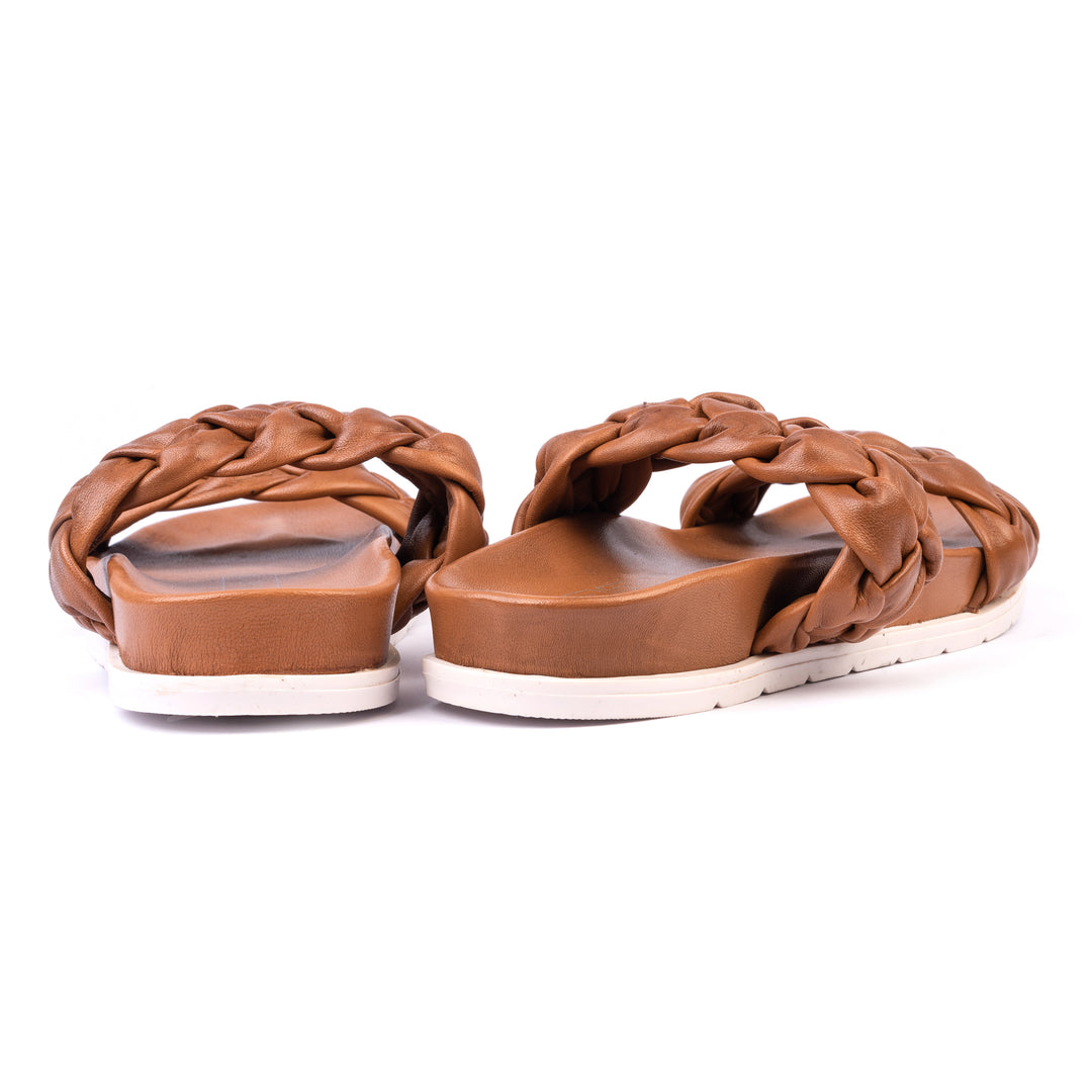 JENI SLIPPER Tan Leather