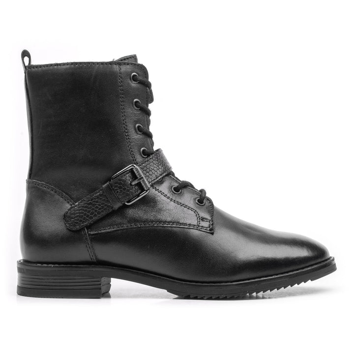 HENLEY LACE BOOT Black Leather