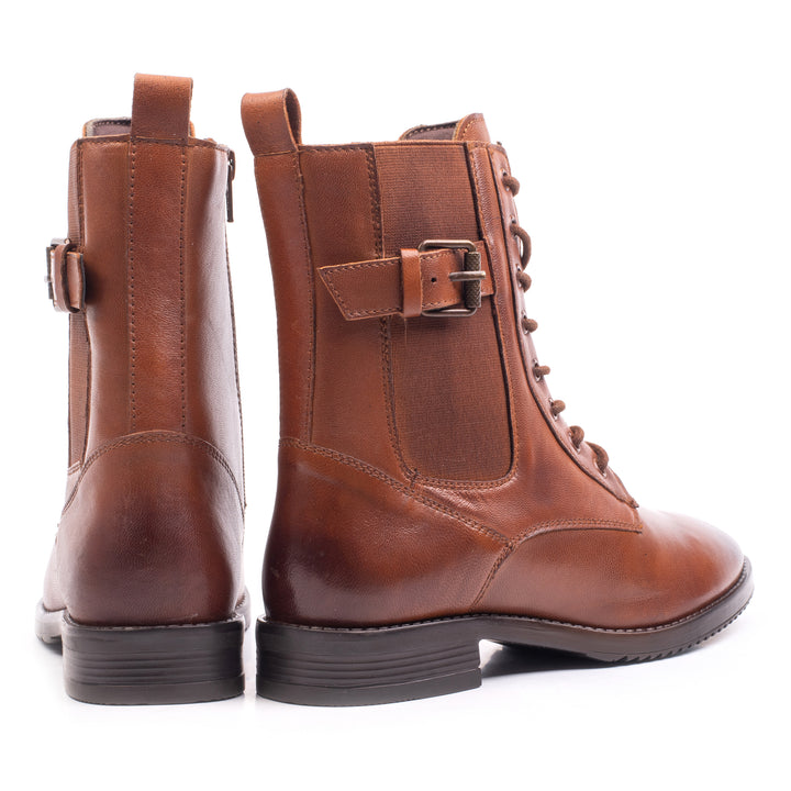 MYSTIC LACE BOOT Cognac Leather
