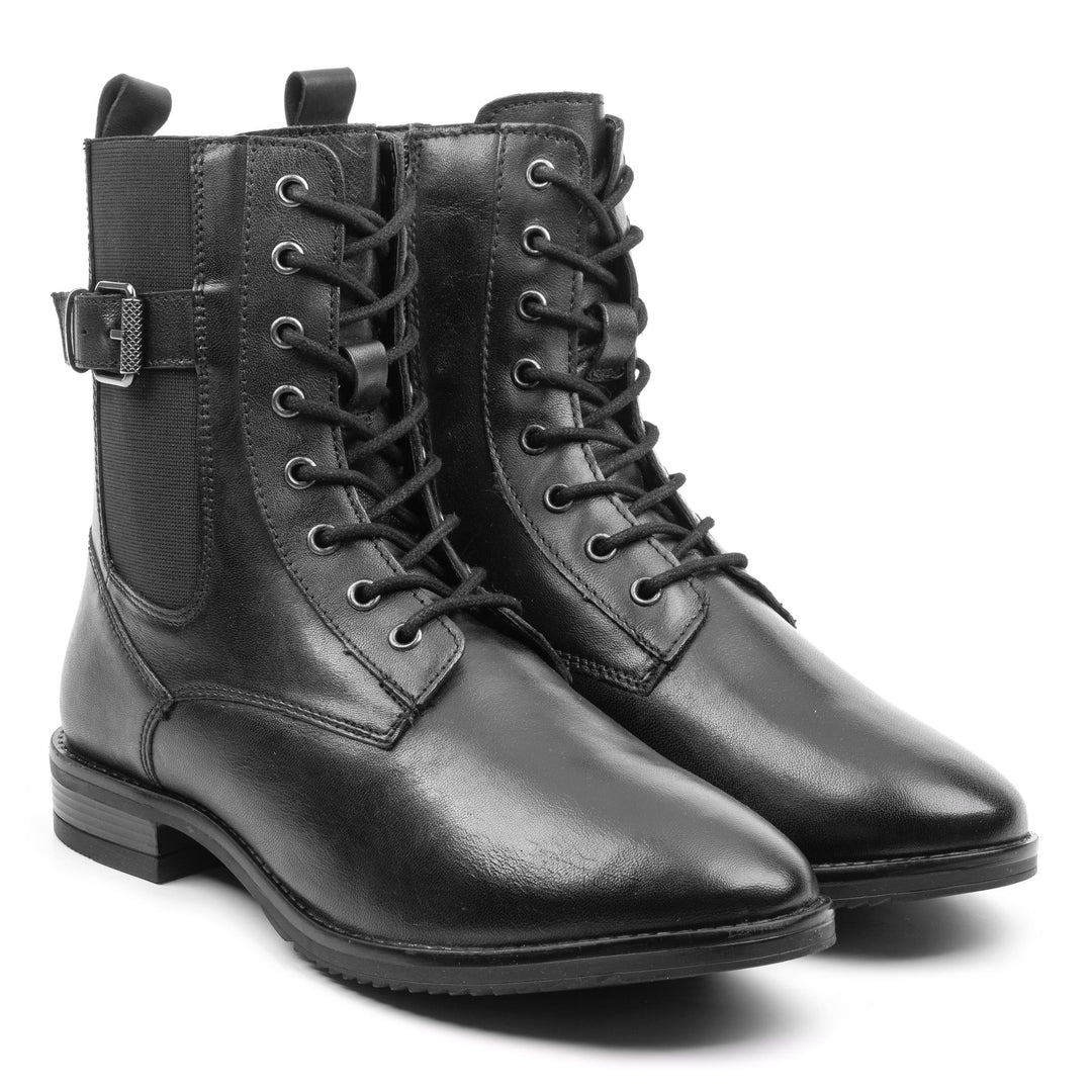 MYSTIC LACE BOOT Black Leather