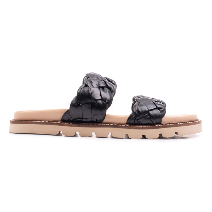 NURA SLIPPER Black Leather