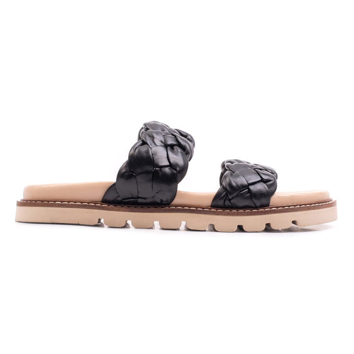 NURA SLIPPER Black Leather