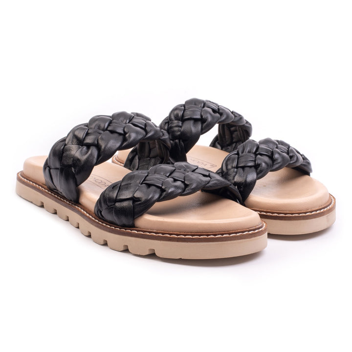 NURA SLIPPER Black Leather