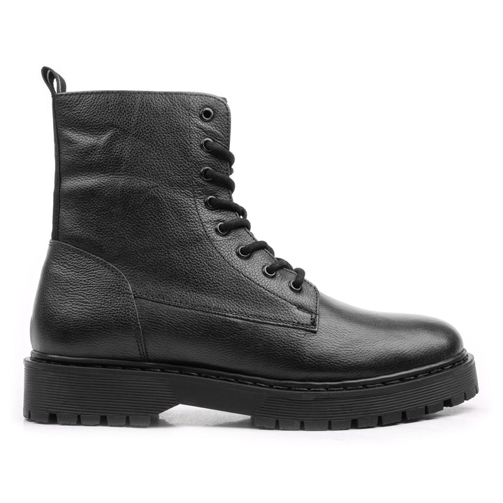 LONDON LACE BOOT Piele Naturală Neagră