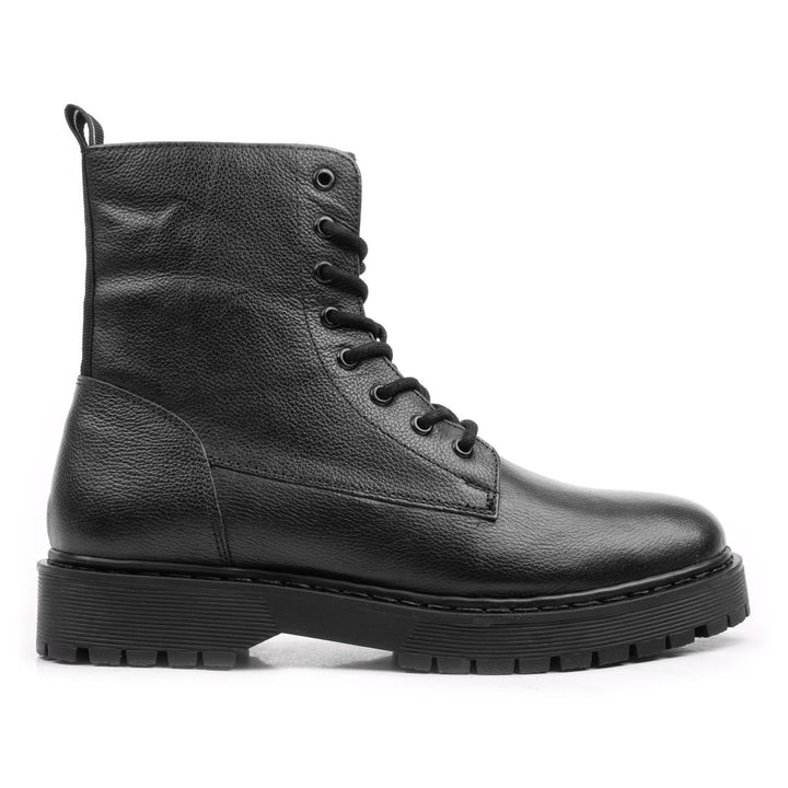 LONDON LACE BOOT Black Leather