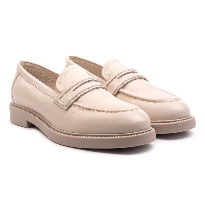 ANGEL LOAFER Off White Leather