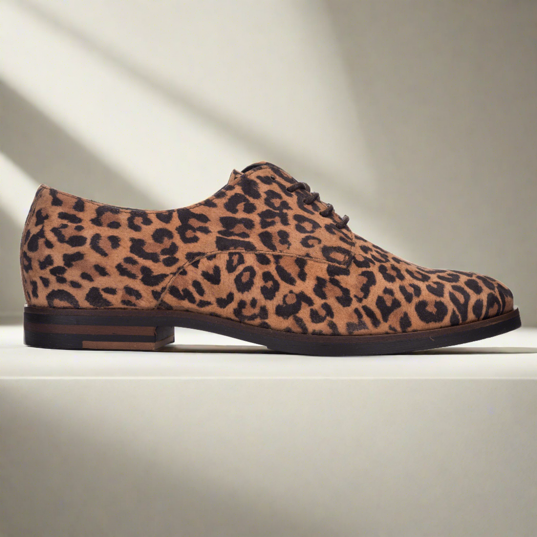 LIDIA GIBSON Honey Leopard Suede Leather