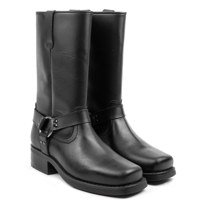 HARLEY HIGH BOOT Black Leather