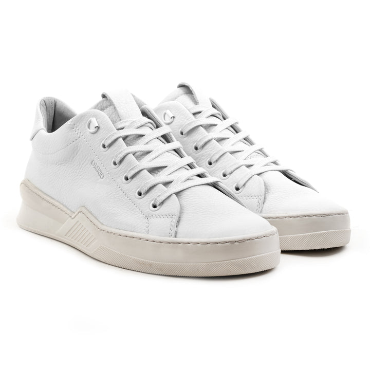 ESKO CITY LOW White Leather Milled