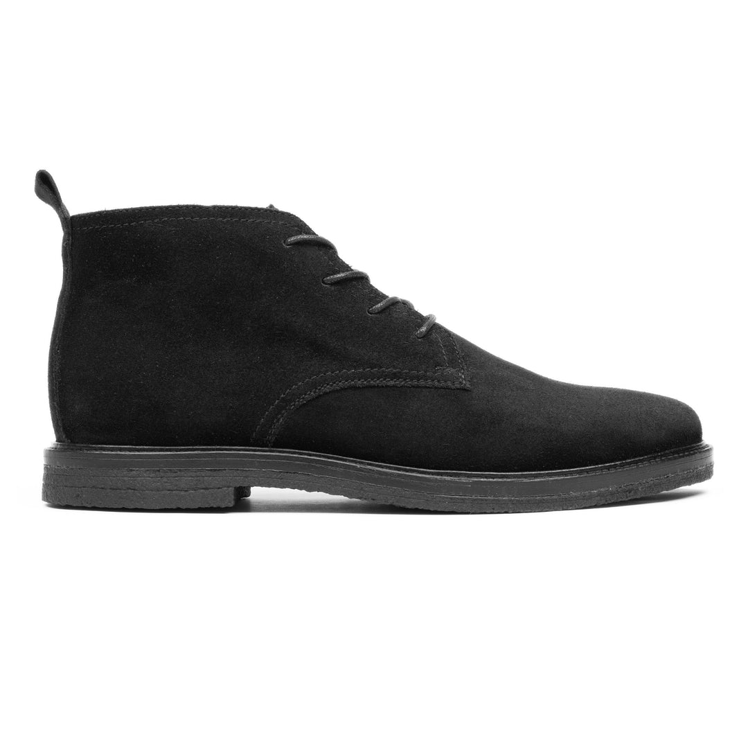 OSVALDO DERBY ANKLE Black Leather Suede