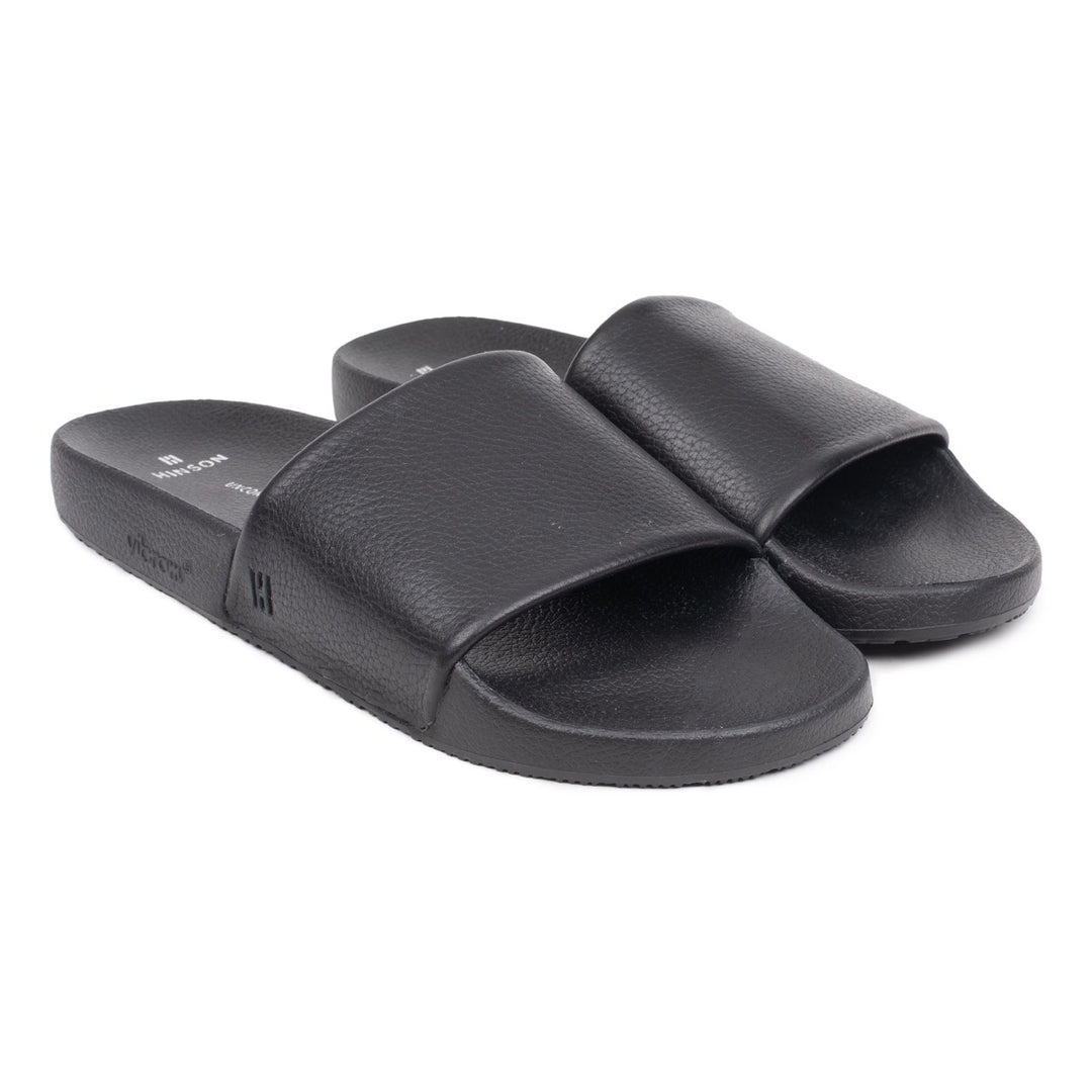 LUXURY GRIP SLIDE Black Leather Milled