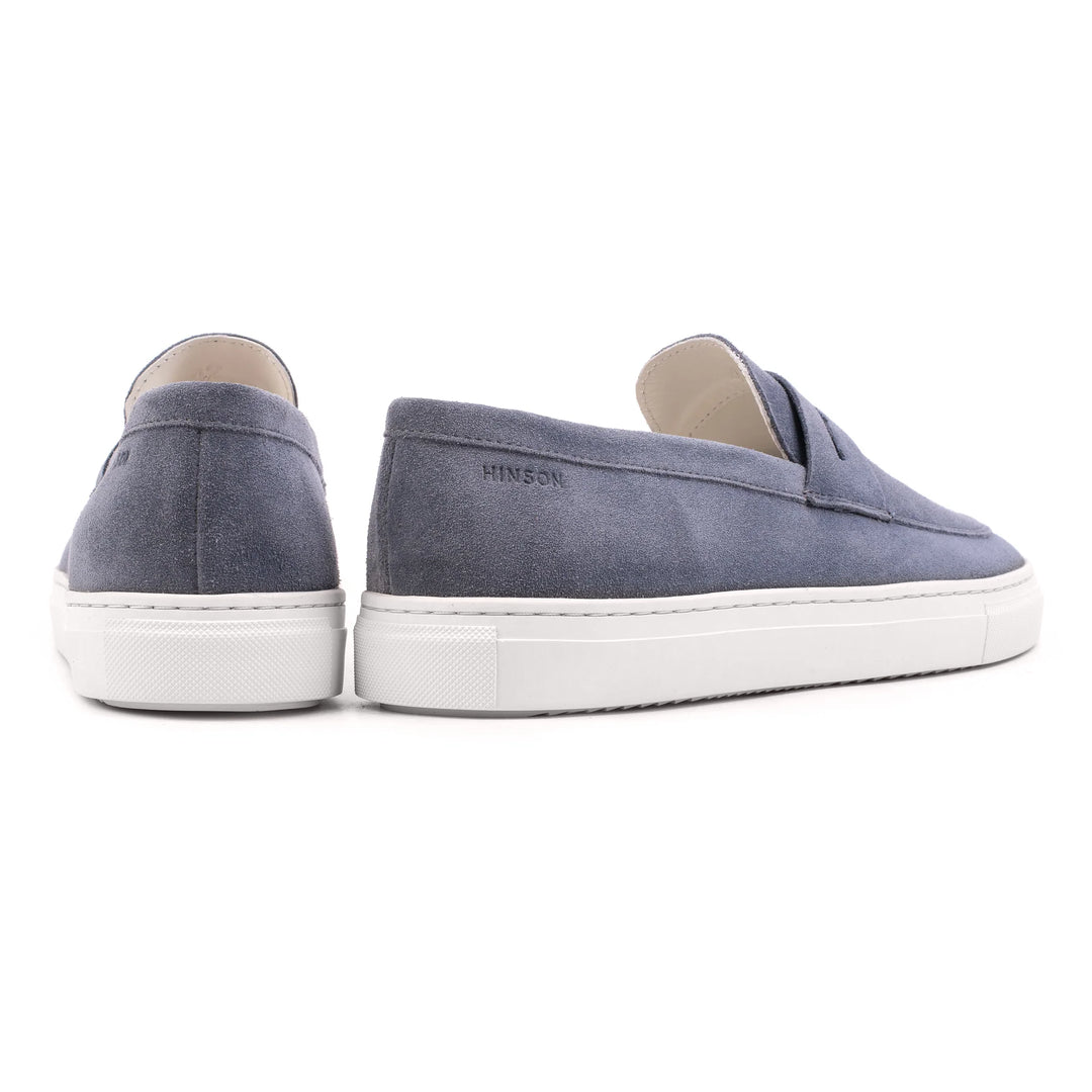 MALTON LOAFER SADDLE Denim Blue Suede