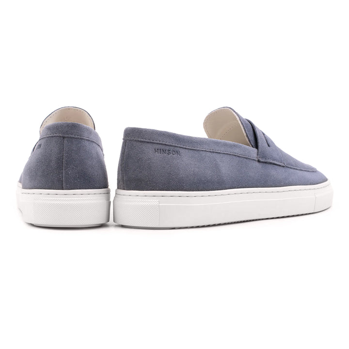 MALTON LOAFER SADDLE Denim Blue Suede