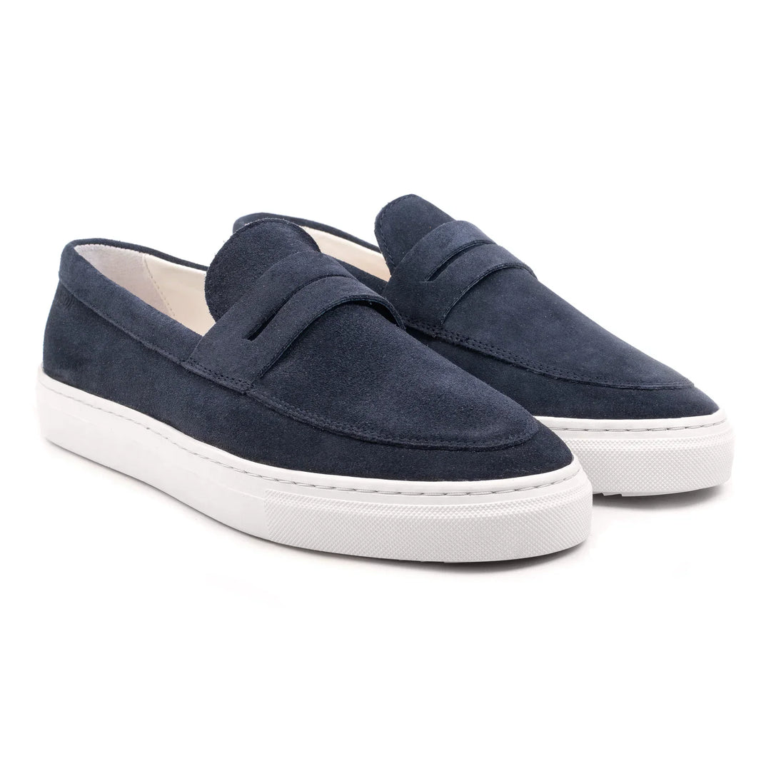 MALTON LOAFER SADDLE Dk. Blue Suede