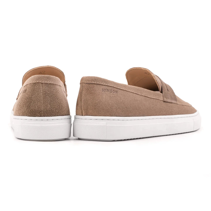 MALTON LOAFER SADDLE Lt. Taupe Suede