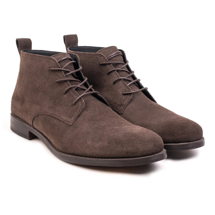 CAMO ANKLE BOOT Dk Brown Suede