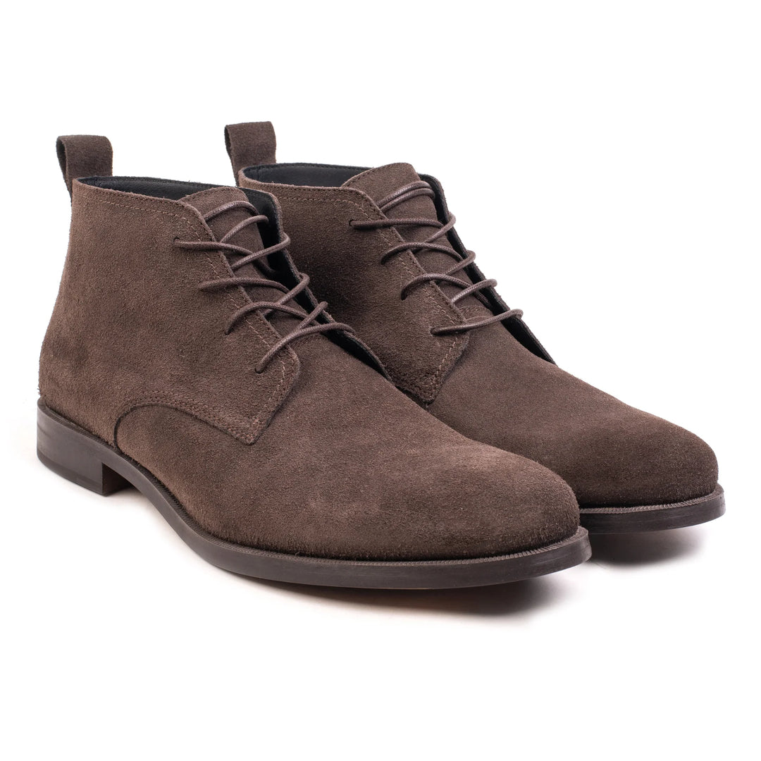 CAMO ANKLE BOOT Dk Brown Suede