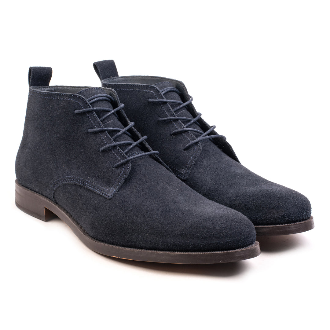 CAMO ANKLE BOOT Dk Blue Suede