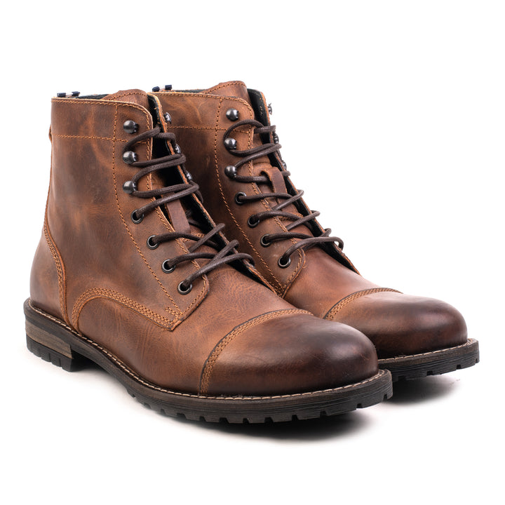 GORDON TOE CAP BOOT Piele Naturală  Bruciato