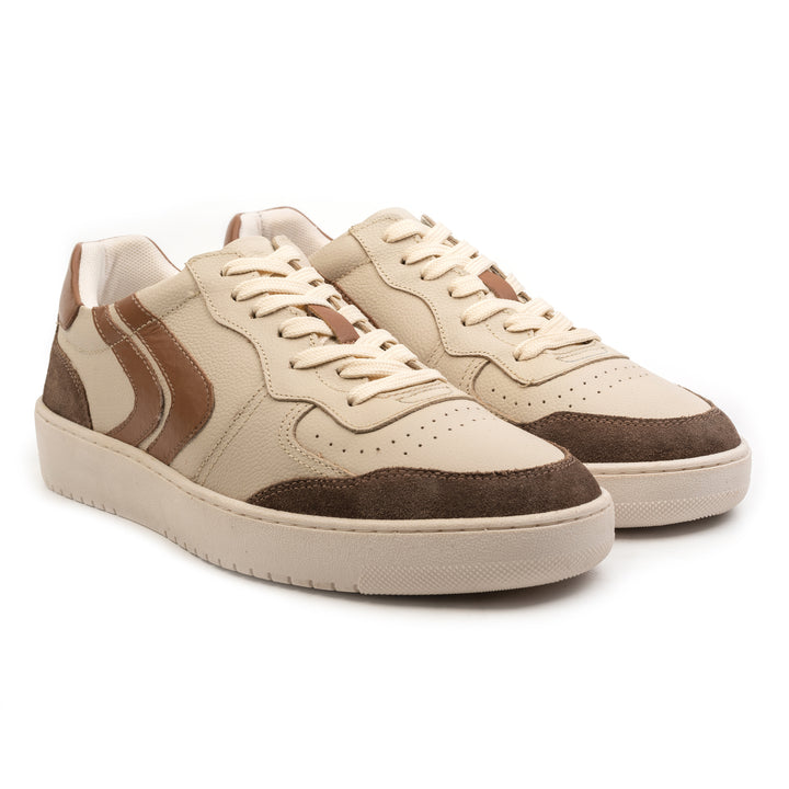 HANK SNEAKER Piele Naturală Alb - Tan