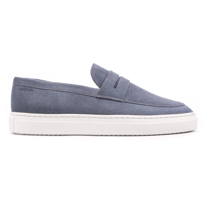 MALTON LOAFER SADDLE Denim Blue Suede