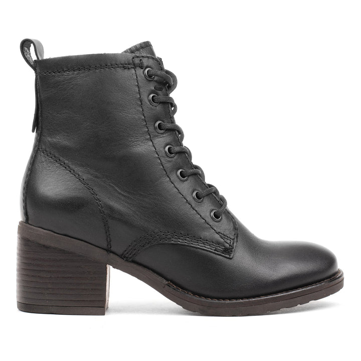 ANNIE ANKLE LACE BOOT Black Leather