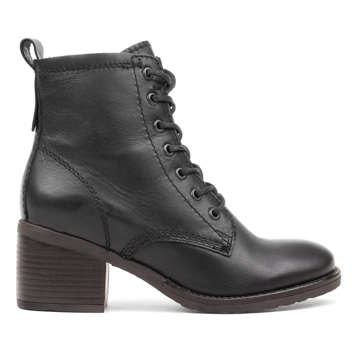 ANNIE ANKLE LACE BOOT Piele Naturală Neagră