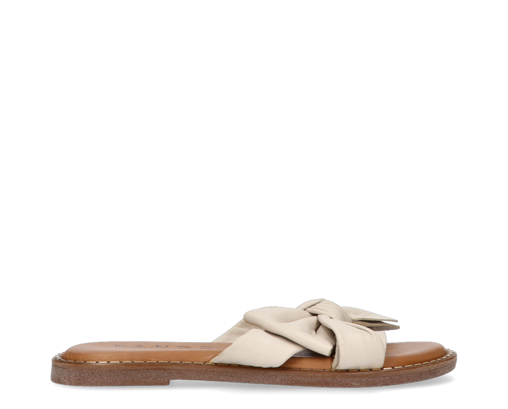AUDREY BOW SLIPPER White Leather