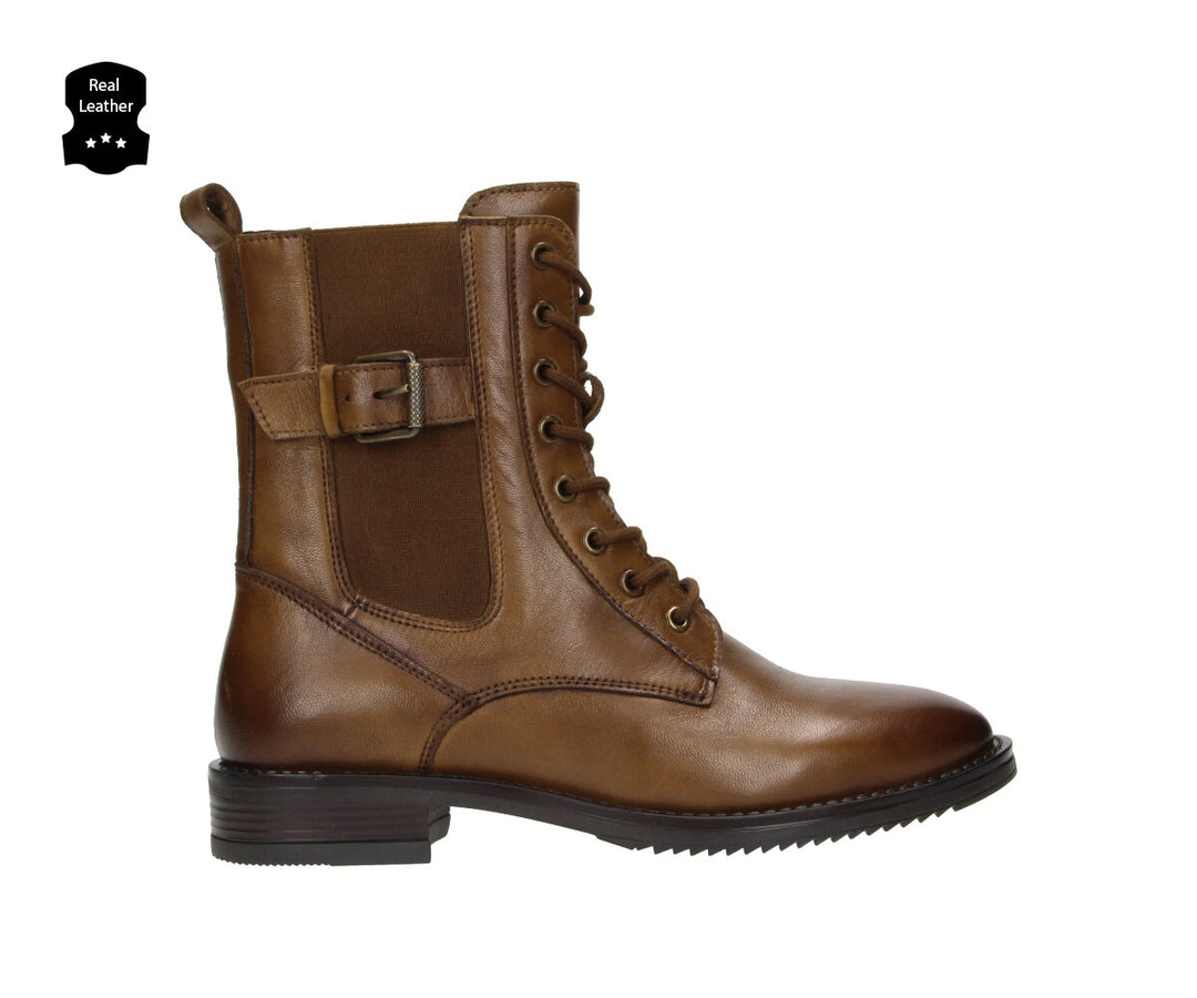 MYSTIC LACE BOOT Cognac Leather