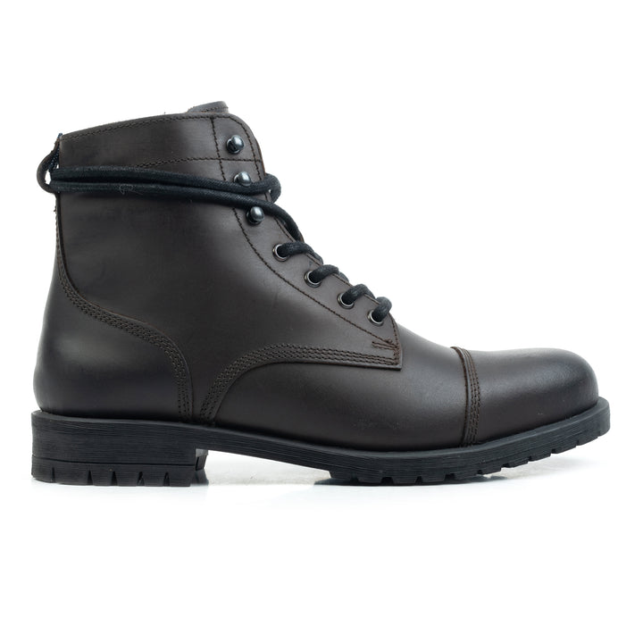 GORDON TOE CAP BOOT Dk Brown Leather