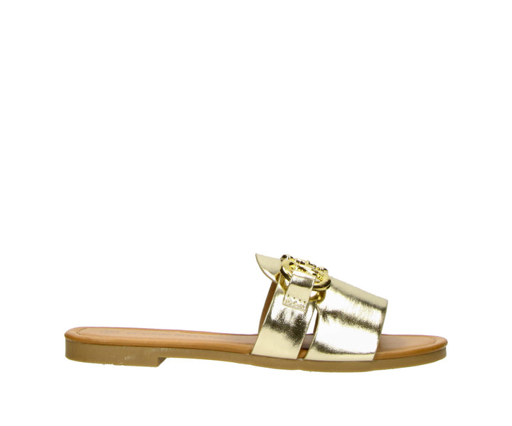 OLIVIA STRAP SLIPPER Gold