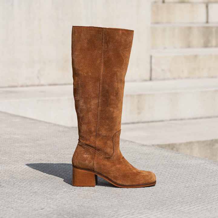 FREY HIGH BOOT Cognac Suede