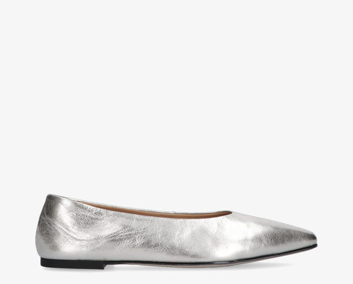 REA BALLERINA Silver Leather