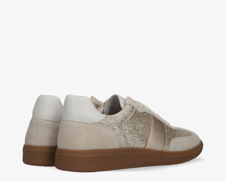 BAY SNEAKER 402 Beige/Gold Velours