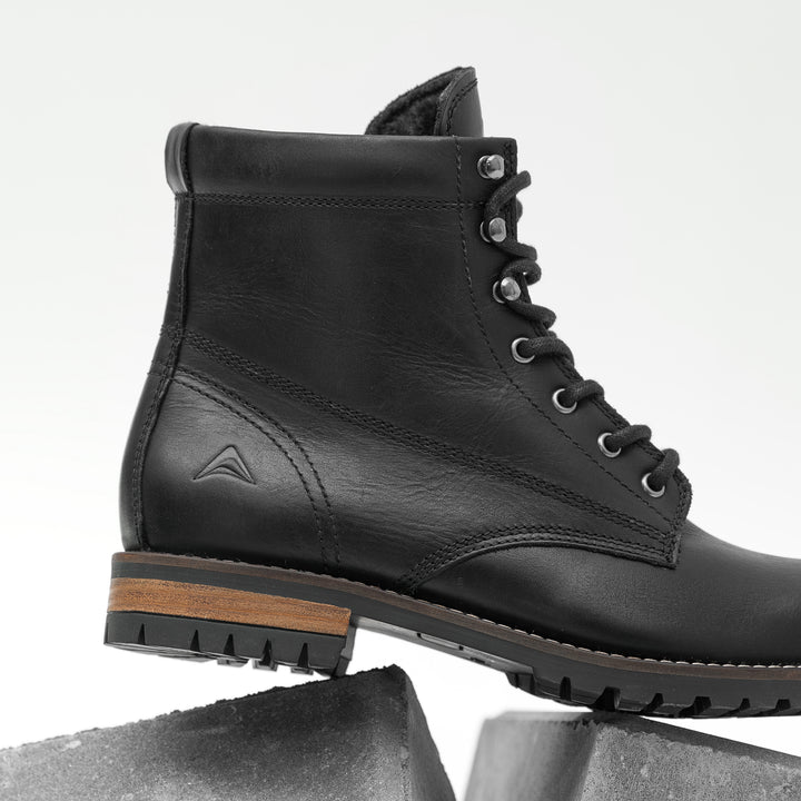 GORDON MID BOOT Black Leather