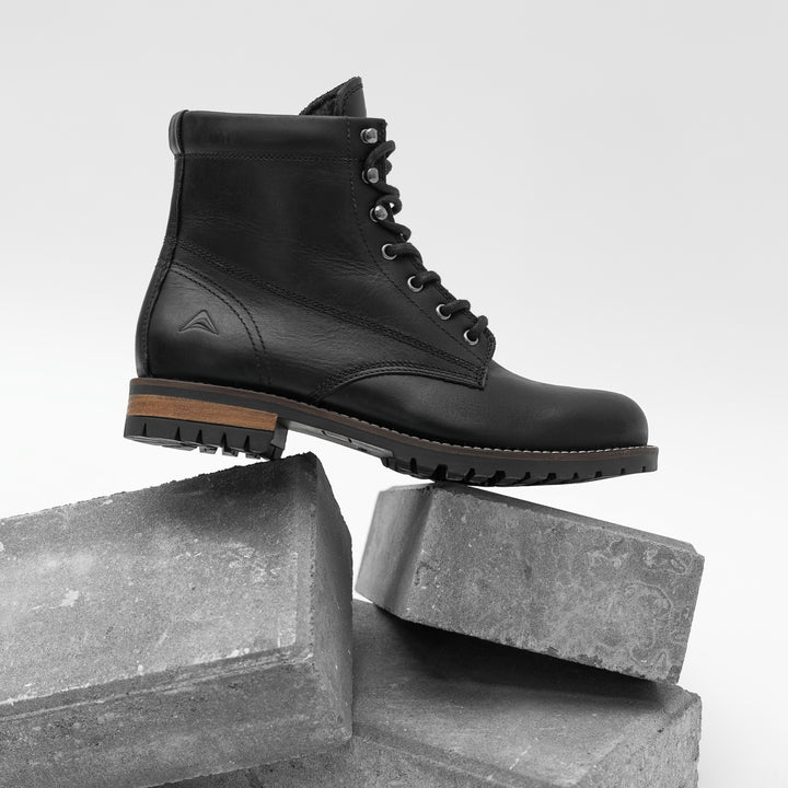 GORDON MID BOOT Black Leather