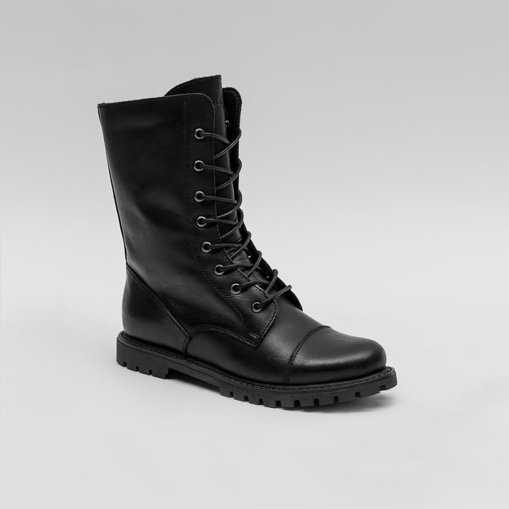 DART LACE UP BOOT Black Leather